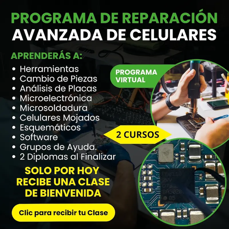 Clase del Programa de Reparación de Celulares de 0 a Avanzado